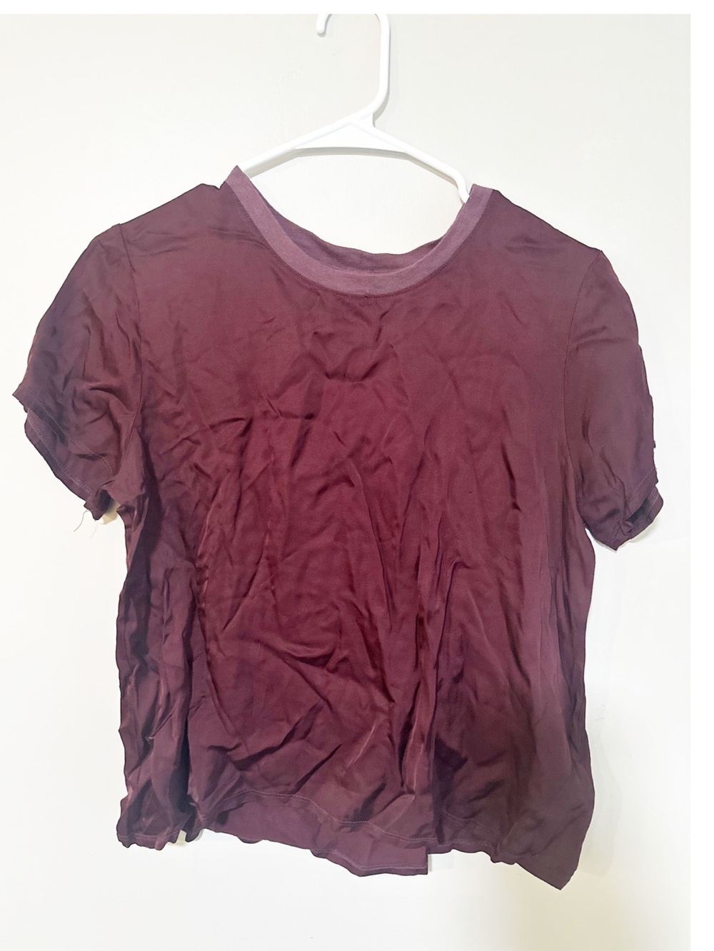 Nation LTD marie boxy and mable midi satin set dark cherry size small - Picture 5 of 9